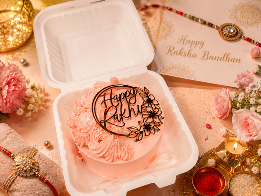 Happy Rakhi Swiss Chocolate Bento Cake With Topper