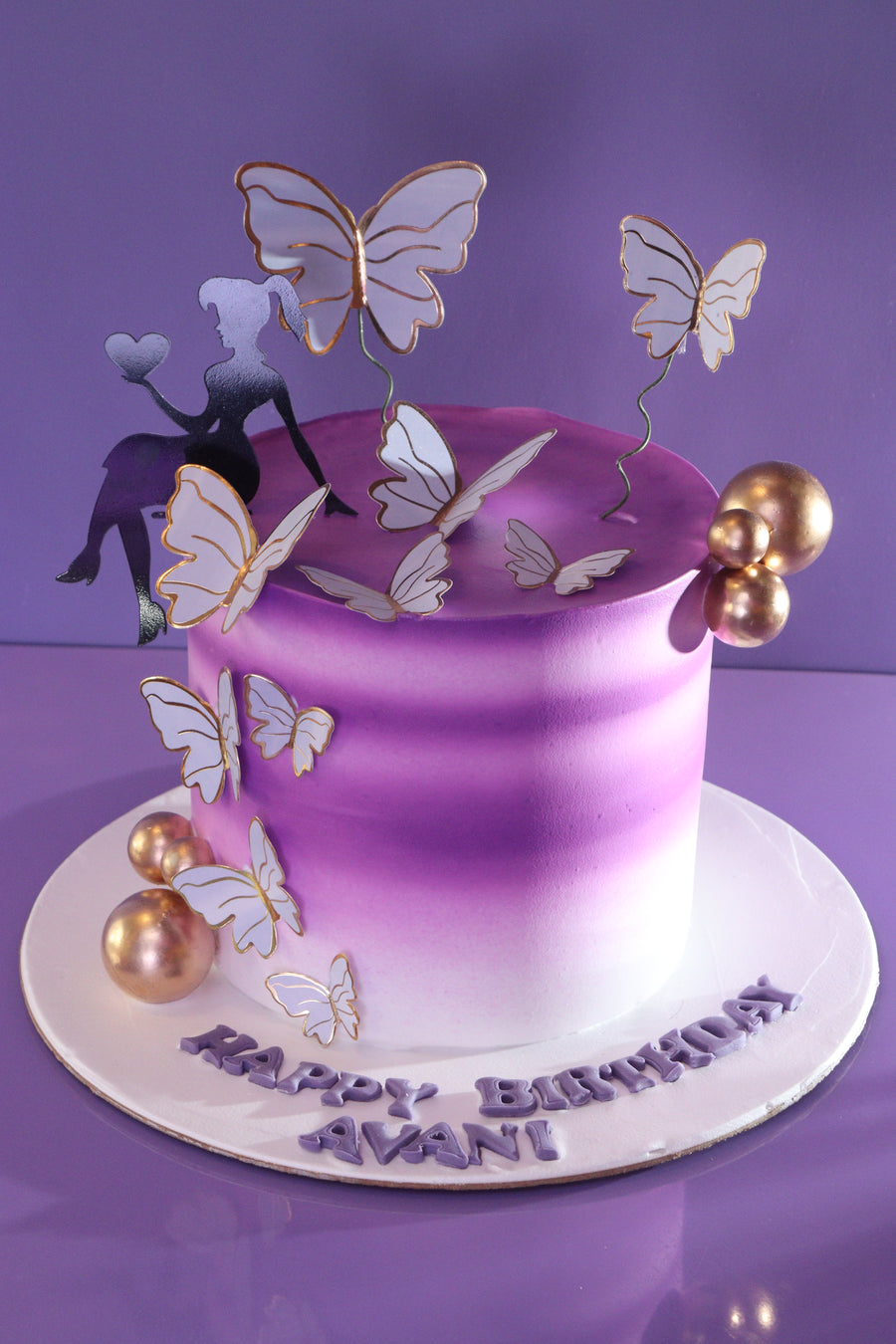 Purple Butterfly Cake