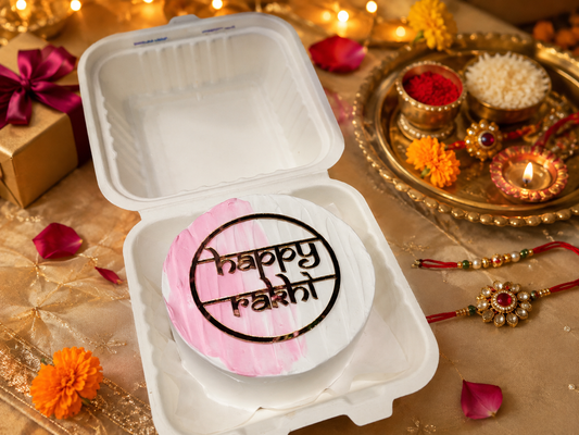 Raksha Bandhan Dutch Truffle Bento Cake With Topper