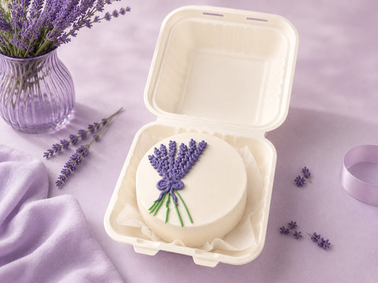 Chocolate Hazelnut Lavender Special Bento Cake