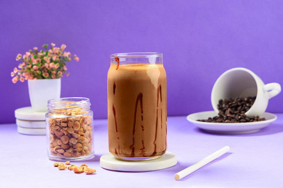 Creamy Hazelnut Cold Coffee served chilled in a glass
