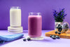 Creamy Blueberry Milkshake served chilled in a glass