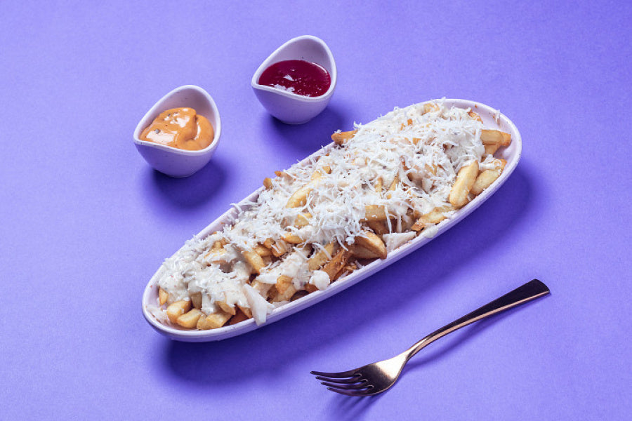 Crispy Cheese Fries topped with melted cheese