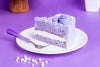 Eggless Lavender Pastry with vanilla sponge, blueberry filling and lavender cream