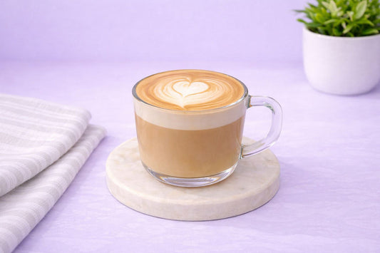 Hot Flat White coffee with espresso and velvety steamed milk
