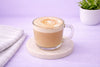Hot Spanish Latte with espresso, steamed milk, and creamy foam served in a glass cup
