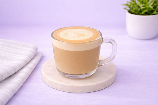 Hot Latte made with espresso, steamed milk and light milk foam