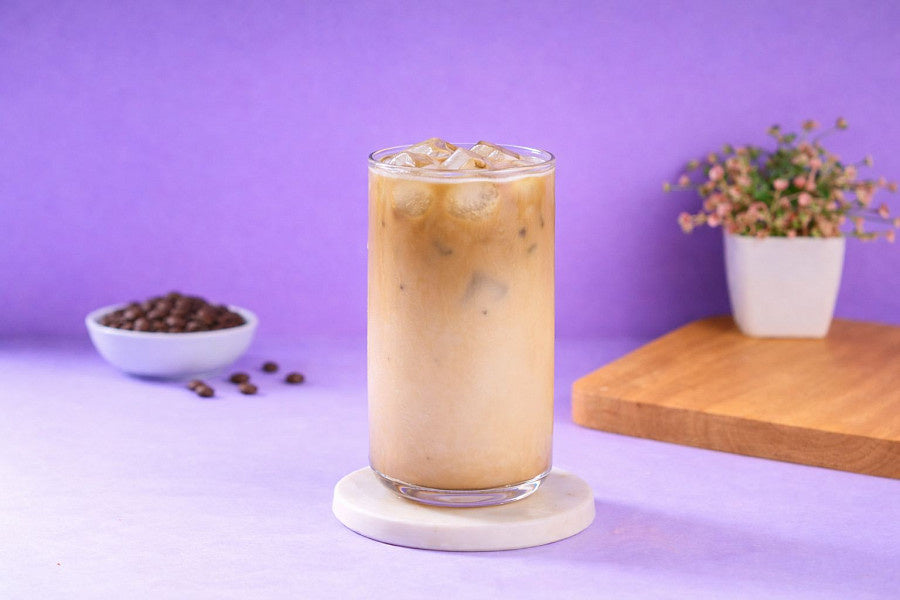 Chilled Iced Latte made with espresso, cold milk and ice