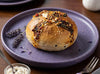 Korean Bun with creamy savoury filling and herb topping