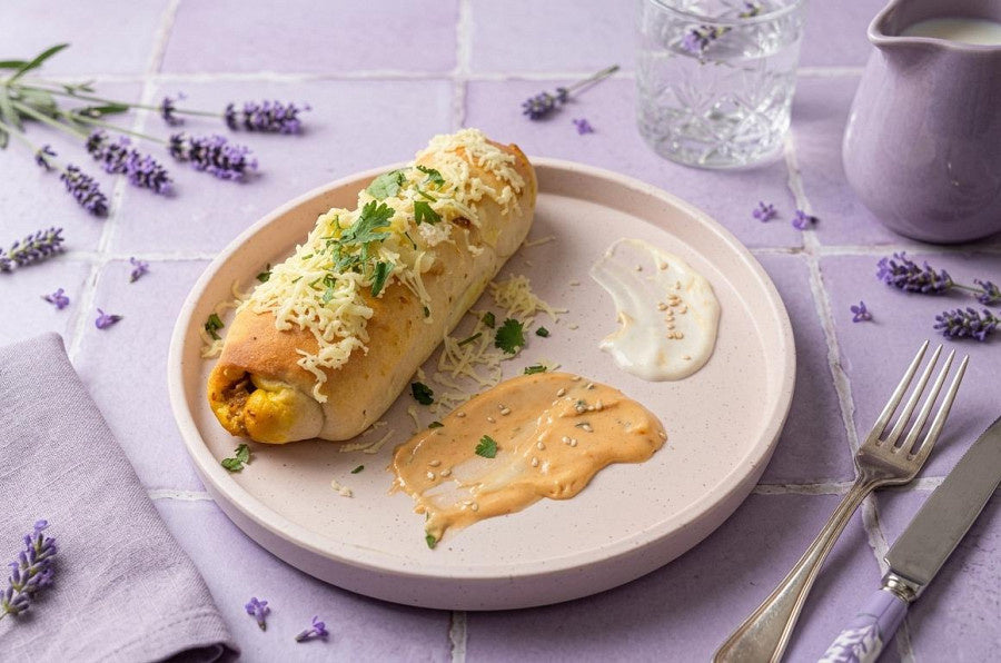 Corn Cheese Roll filled with sweet corn, cheese and herbs