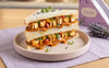 Grilled Paneer Tikka Sandwich with seasoned paneer and vegetables